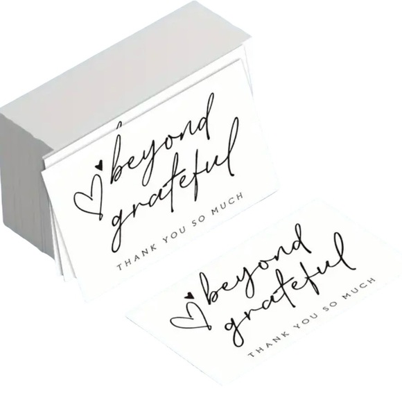 50pcs Beyond Grateful Thank You Cards - Picture 2 of 2